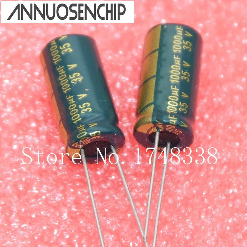 Electrolytic capacitor 35V 1000UF 10 * 20mm DIP 1000uf 35v   special high-frequency crystal 100pcs/pack