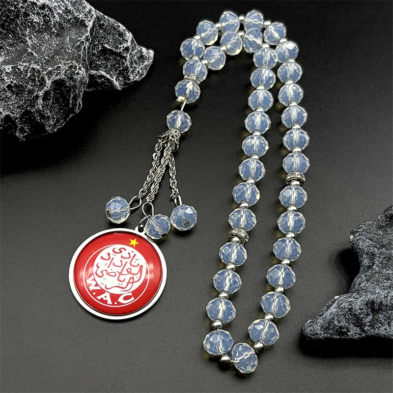 

Stainless Steel Arabic Letter Crescent Moon Star Car Pendant for Women Men Gold Silver Color Islamic Glass Chain Jewelry Gift