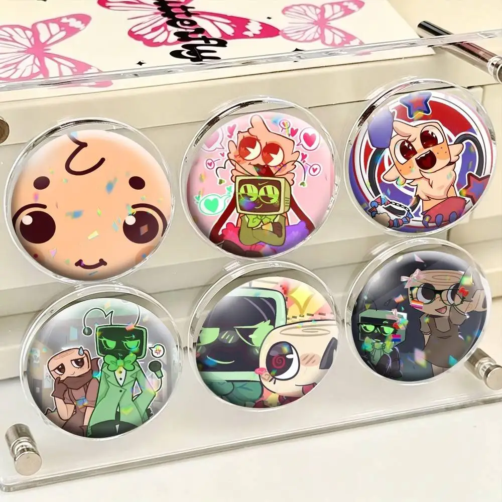 Dandys World Goob Vee Shelly-yy  25 32 44 58 75mm Badges Personalized Round Brooches Pins Accessory Gift