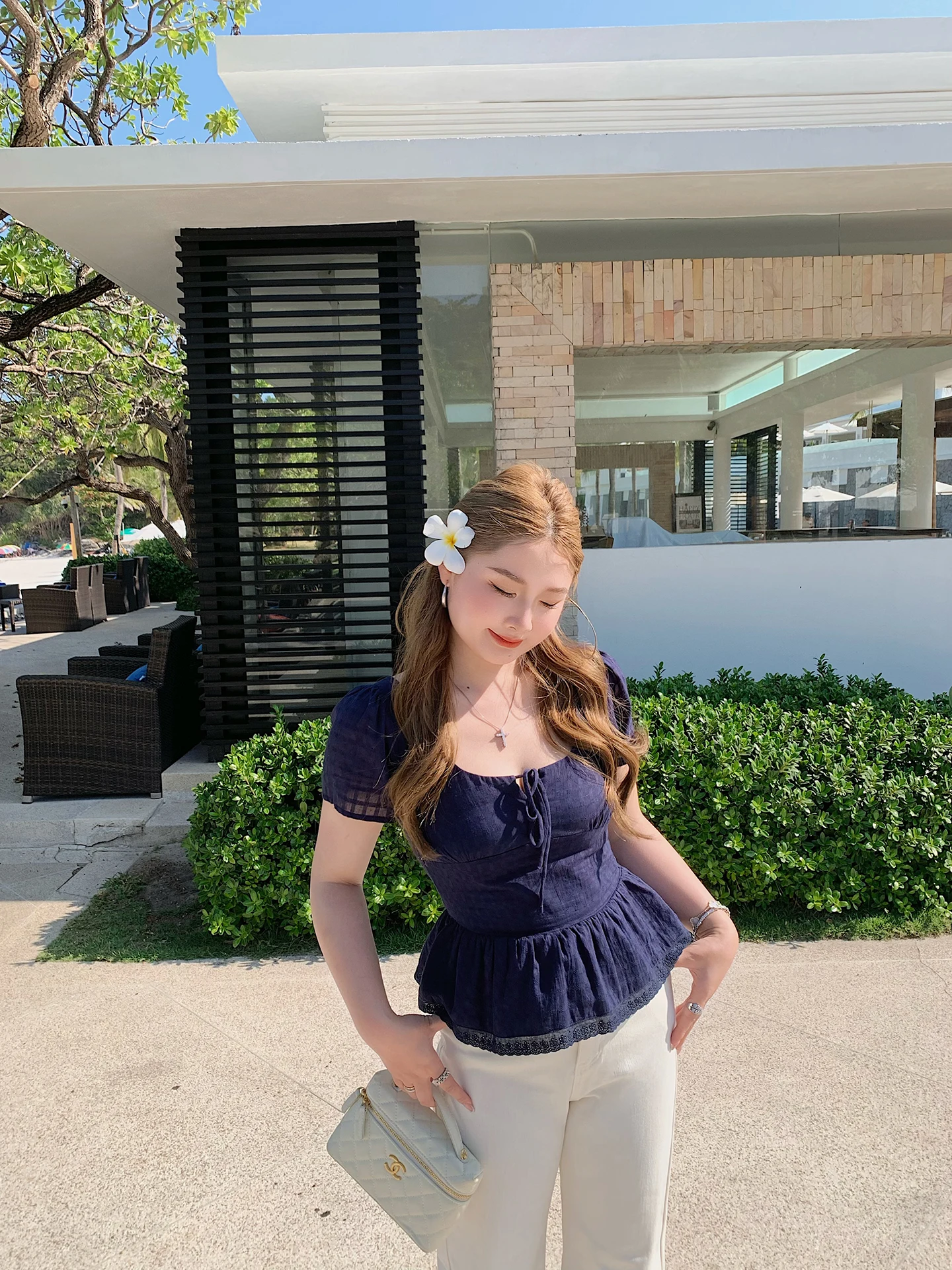 

Женский топ Herwear Slim Fit с кружевом и коротким рукавом, с эффектом утяжки талии, в повседневном стиле, модный, больших размеров, Sweet Dream, во французском стиле