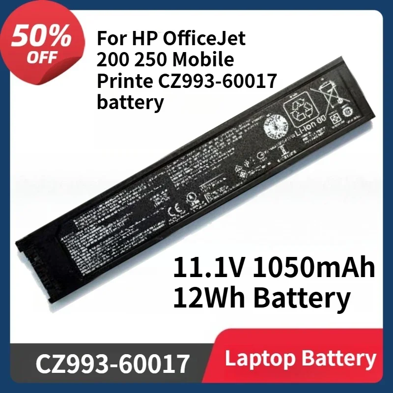 CZ993-60017 For HP OfficeJet 200 250 258 Mobile Printe M9L89A CZ993-60017 Battery  11.1V 1050mAh 12Wh Battery