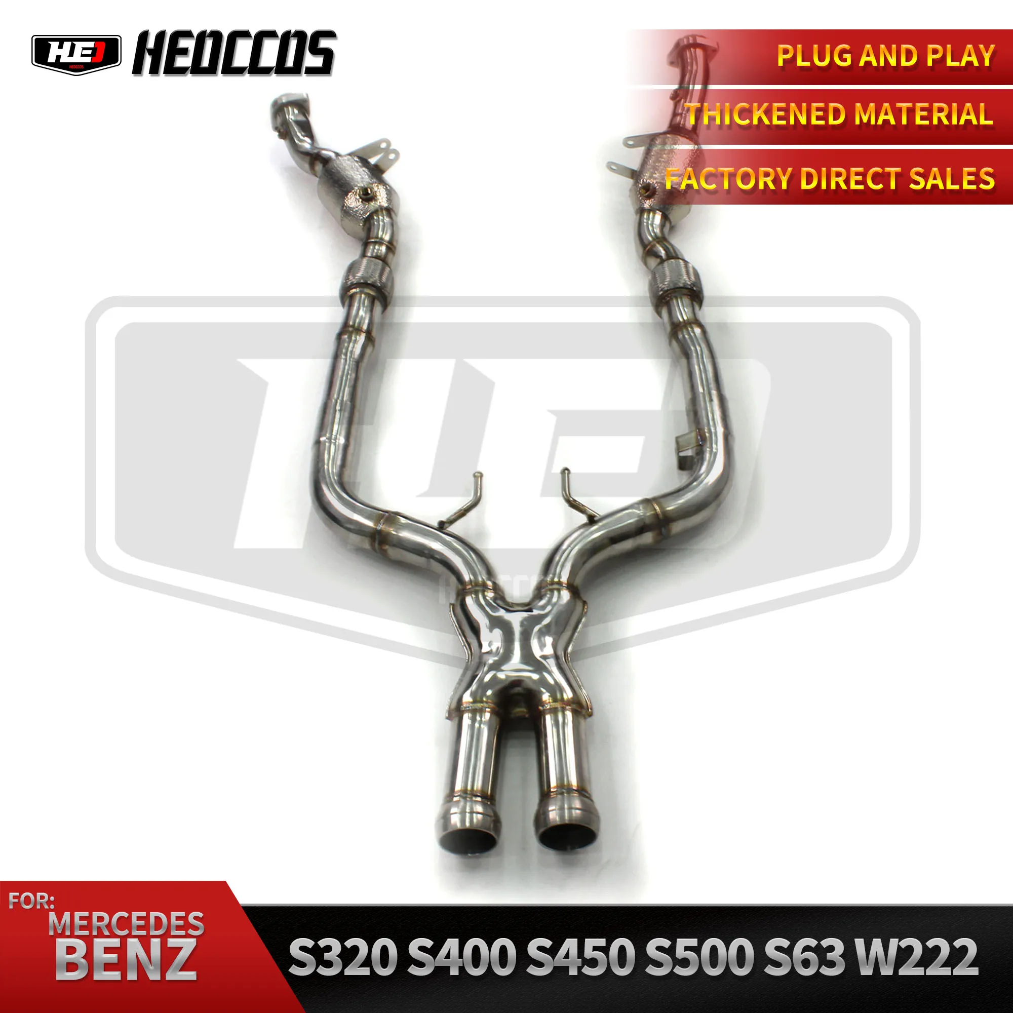 

HEO Auto Performance Parts For Mercedes-Benz S320 S400 S450 S500 S63 W222 Stainless Steel material catalyst Exhaust