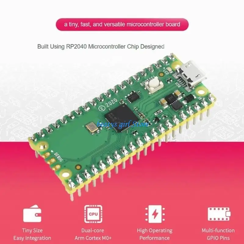 Encabezado pre-soldado C7AB para placa desarrollo del microcontrolador RPI basado en RP2040