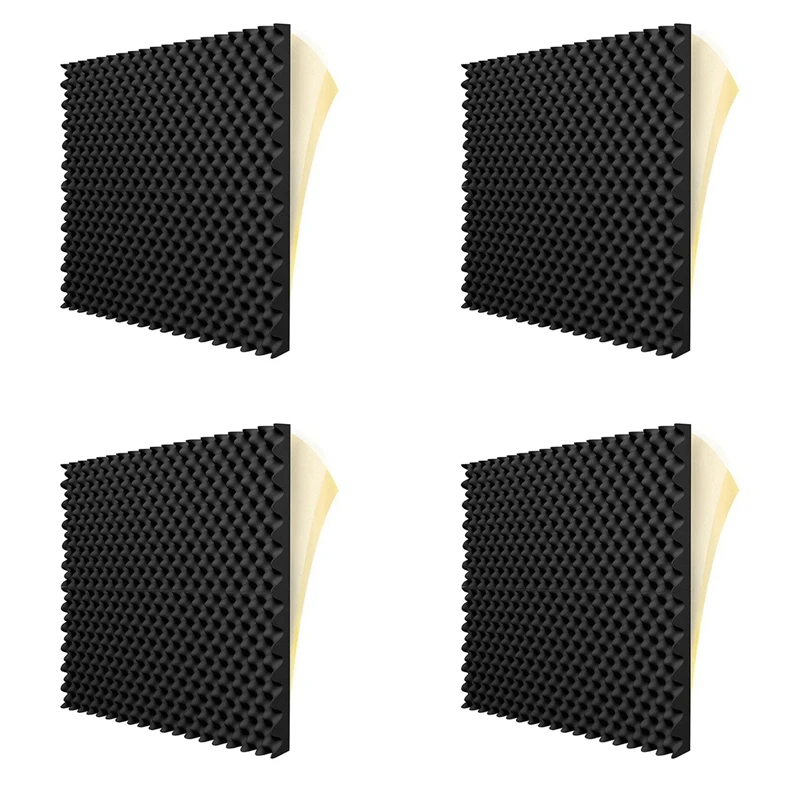 24 Pack Self Adhesive Acoustic Foam Panels Fireproof Soundproofing Treatment Wall Panel,Reduce Noise Foam For Studio,Etc