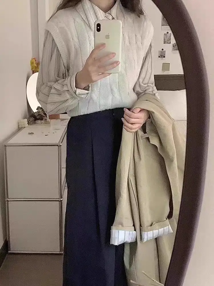 Striped Shirt For Women Loose 2024 Spring Button Long Sleeve Shirt Female Clothes Korean Fashion Ladies Clothing Ladies Blouses