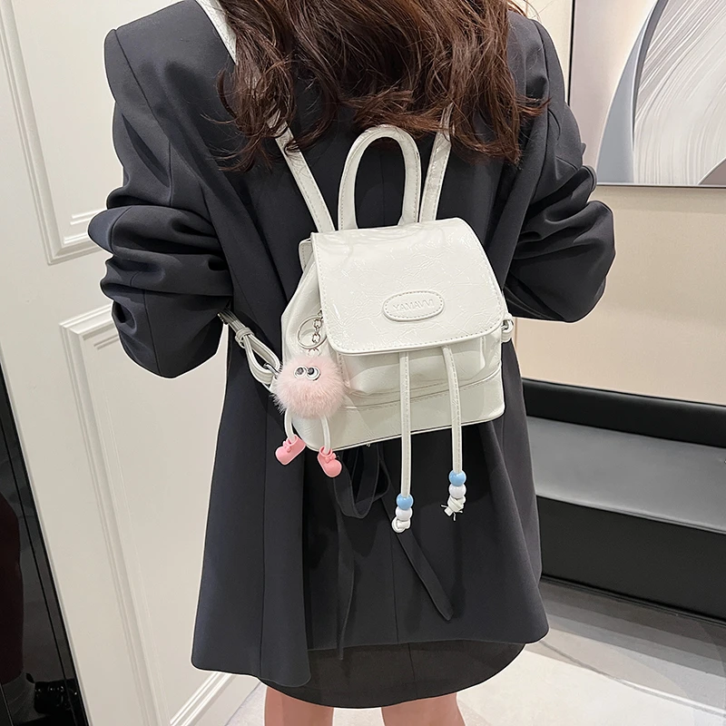 Mini Backpack for Women PU Leather Multifunction Crossbody Bag Ladies Phone Pouch Pack Luxury Brand Shoulder Bag Casual Backpack