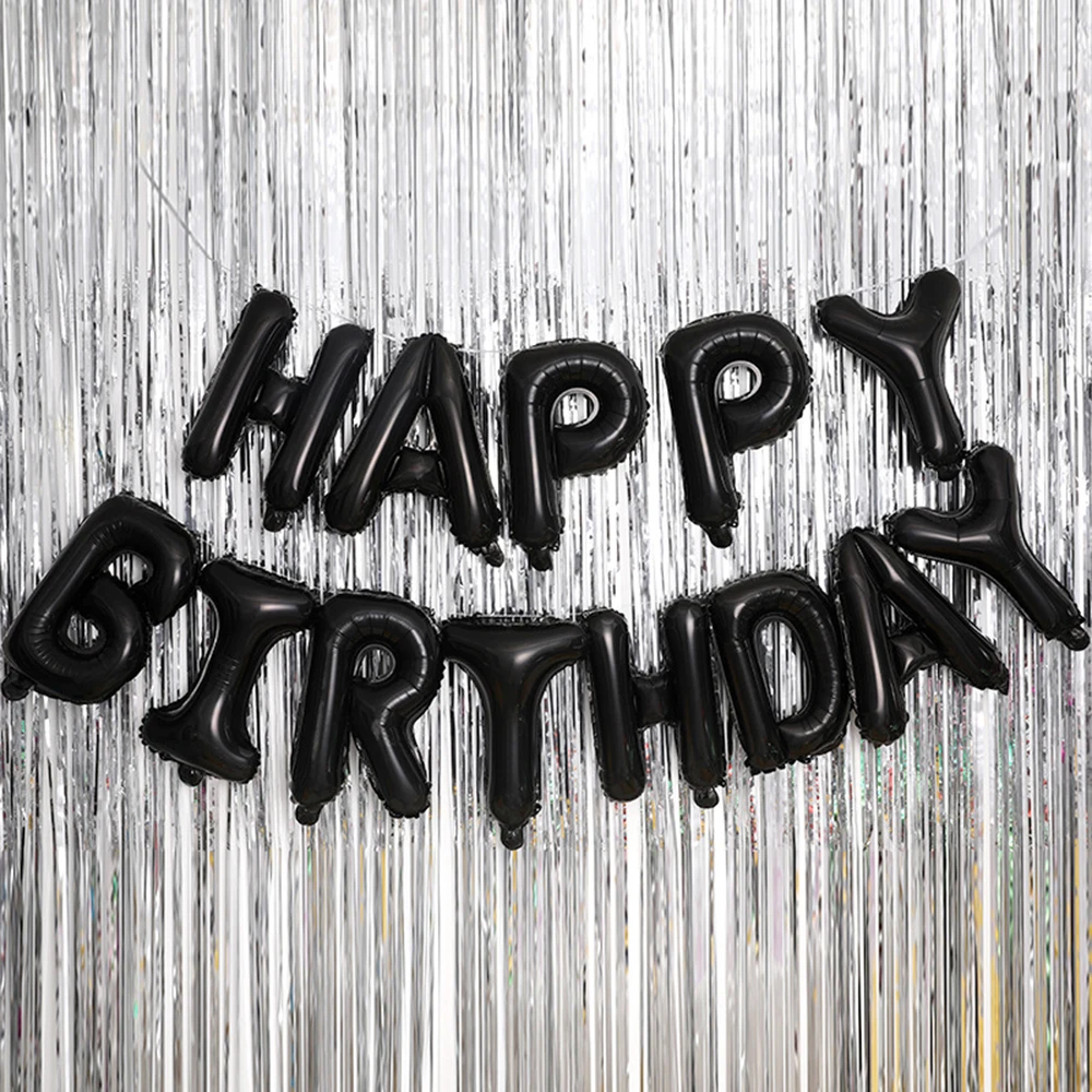 Black Number And Letter Balloon Set
