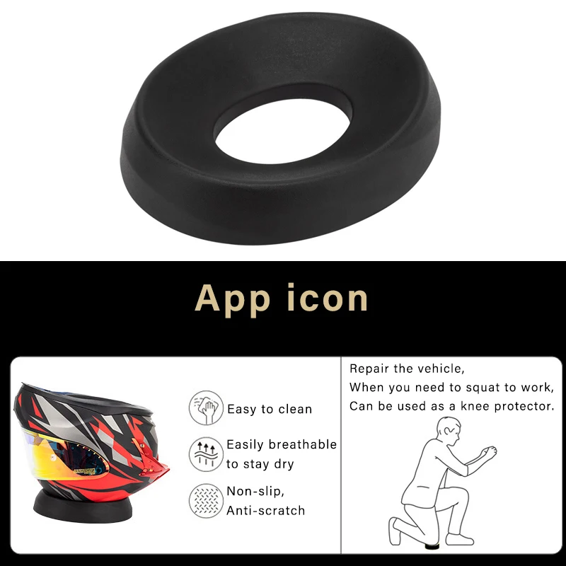 SOMAN Helmet Support Pad Portable Motorcycle Helmets Stand Donut Ring Scratch-resistant Anti-skid Anti-scratch