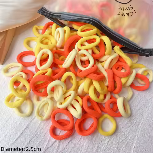 50pcs Black Elastic Hair Band Leagues Ties Colets Scrunchies Springs Gum Accessory For Girl Women No Damage Pigtails Holder Set - Image 22