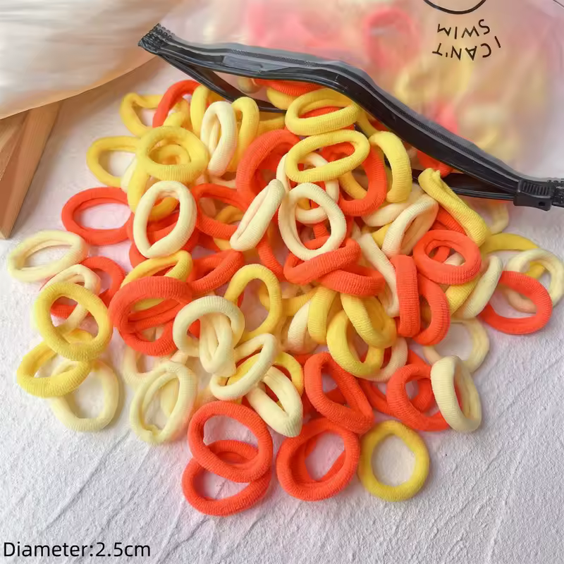 50pcs Black Elastic Hair Band Leagues Ties Colets Scrunchies Springs Gum Accessory For Girl Women No Damage Pigtails Holder Set - Image 22