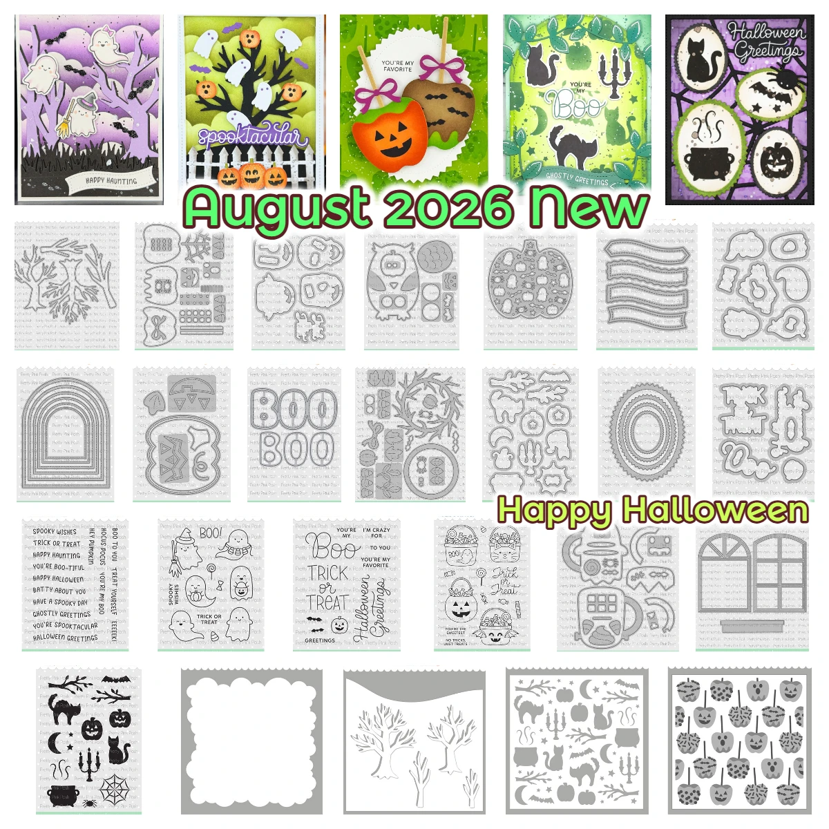 August 2026 New Halloween Caramel Apple Dies Metal Cutting Dies Stamps Stencils for DIY Scrapbooking Handmade Cards Photo Album