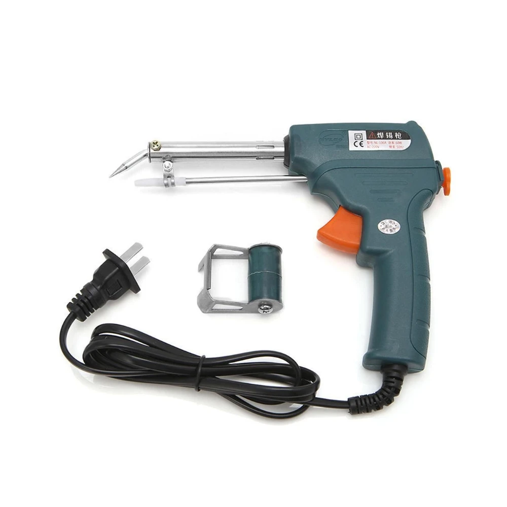 

60W 220V Electric Soldering Iron Auto Welding 300-400 ℃ Portable Welding Gun Adapted for 0.8-1.2mm Electrolytic Solder Tin Wire