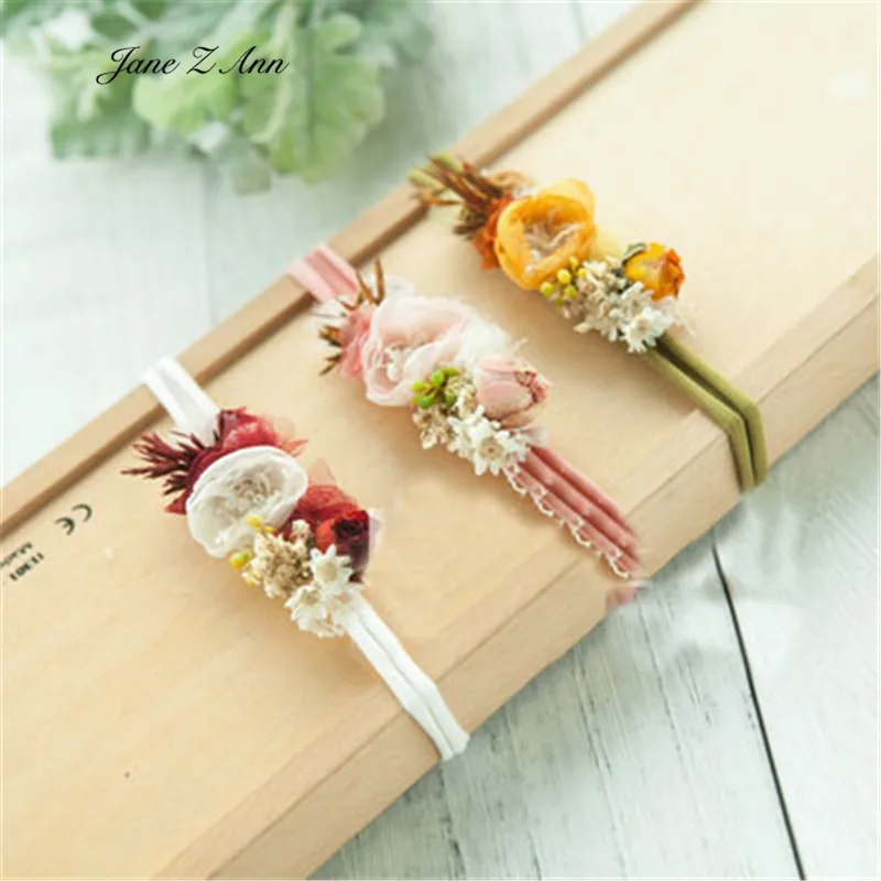 

Newborn photography headdress head flower 0-3 year baby children hair band studio style dry flower may fall