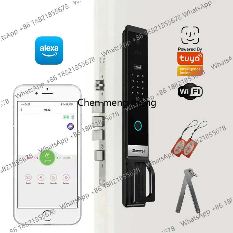 Multiple Function Alexa Intelligent Biometric Fingerprint Door Lock Digital Tuya Palm Vein Recognition Smart Door Lock