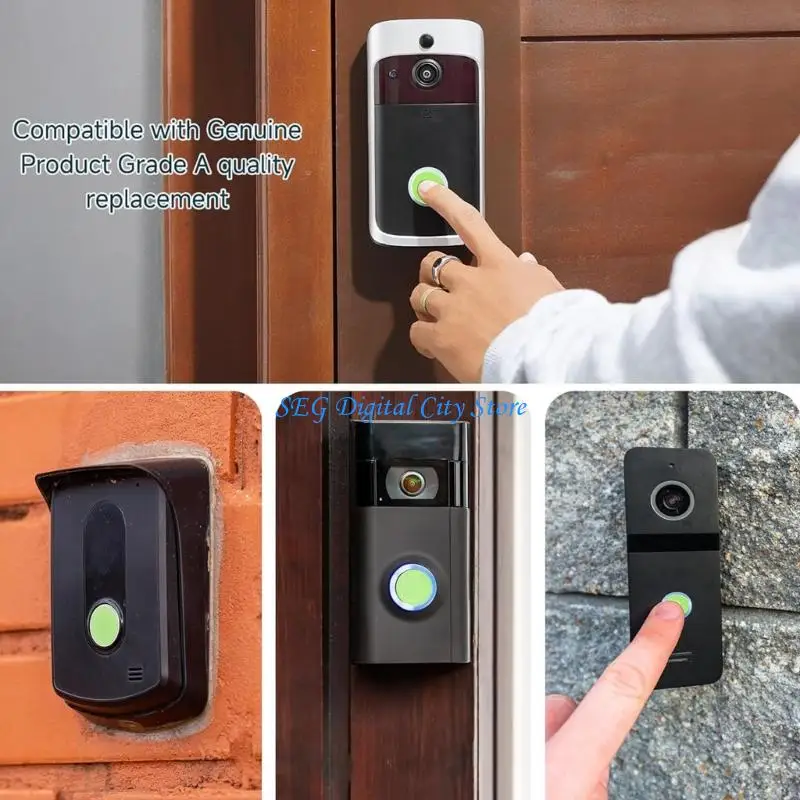 U75B Outdoor Rubber Doorbell Button Switches With Screws For Easy DIY Installation