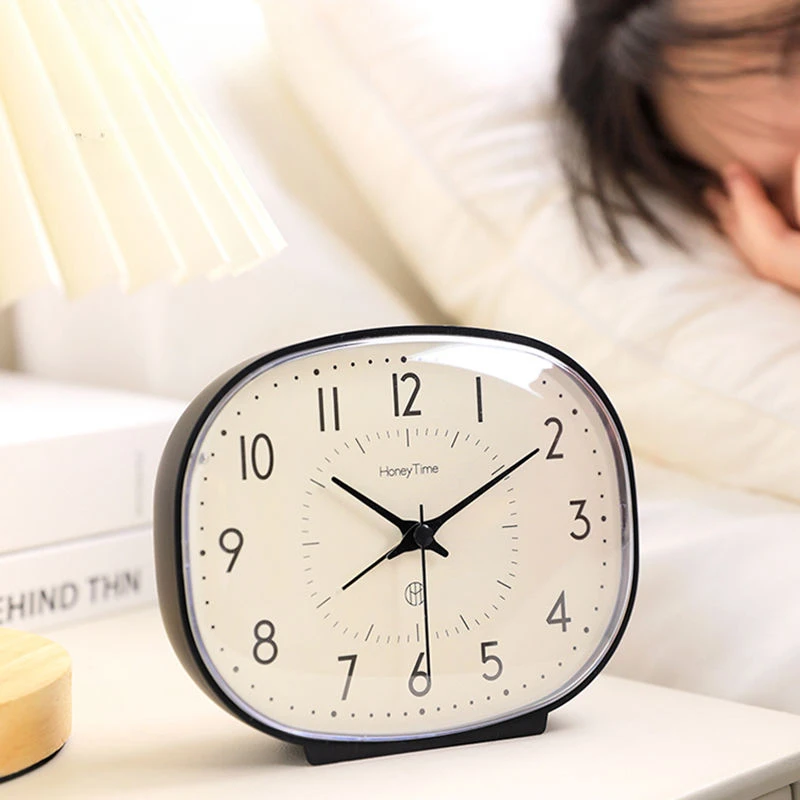 Mute Small Table Clock Household Vintage Desktop Decoration Bedroom Children\'s Students Creative Wake-up Device Desk Alarm Clock