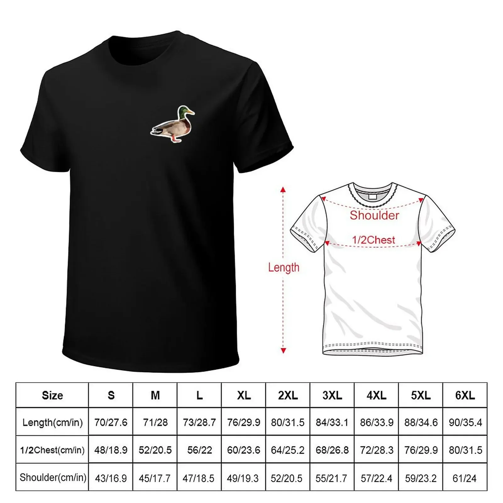 Mallard Geometric Design T-Shirt blanks plus size clothes customs customizeds luxury clothes men