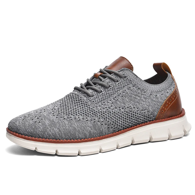 Spring New Simple Style Men Sports Casual Shoes PU Leather Lines Non Slip Wear Resistant Sneakers Daily Commute Leisure Footwear