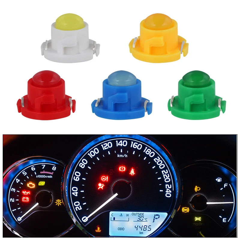 10pcs  T4.7 Neo Wedge Led Dashboard Light Bulbs for Car Instrument Cluster Guage Lights 12V Indicator Bulb Replacement