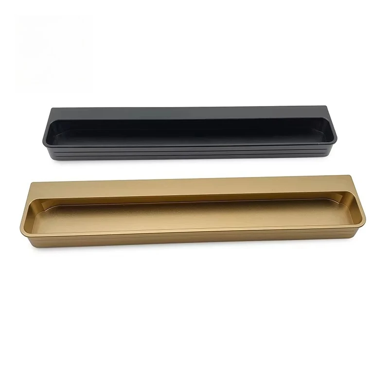 Tiradores ocultos largos de estilo moderno, perfil de aluminio, armario de cocina, muebles, armario para hoteles, armarios económicamente