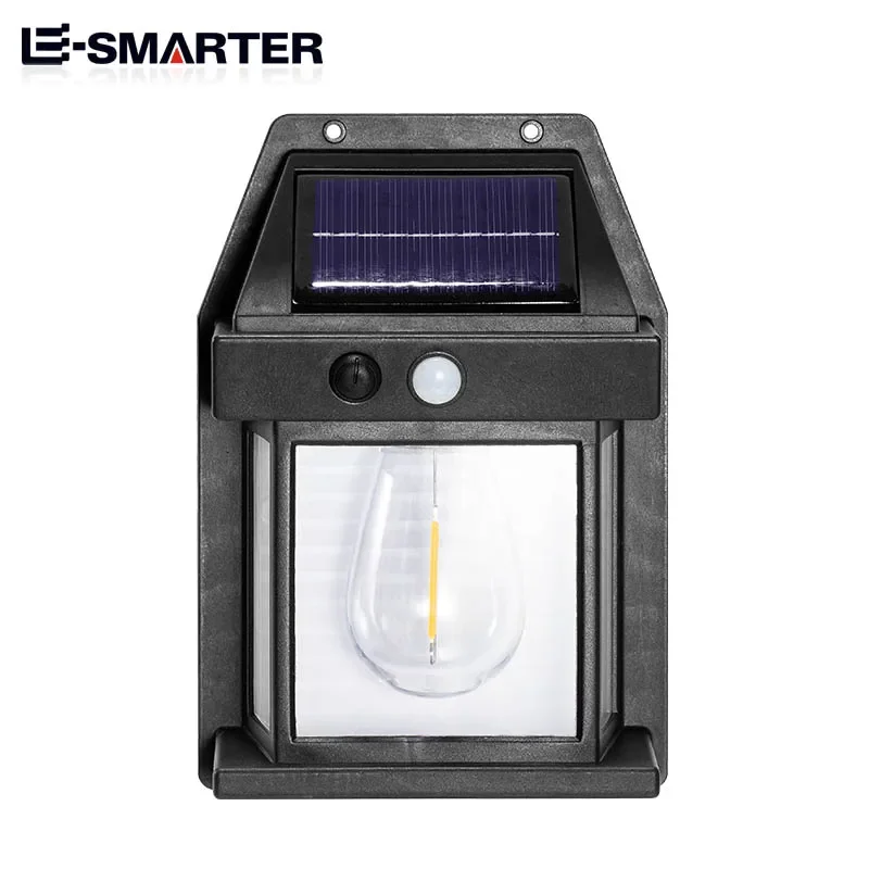 

Motion Sensor Solar Tungsten Night Lamp Intelligent Wall Lamp 3 Lighting Modes Waterproof Courtyard Garden Decoration Lantern