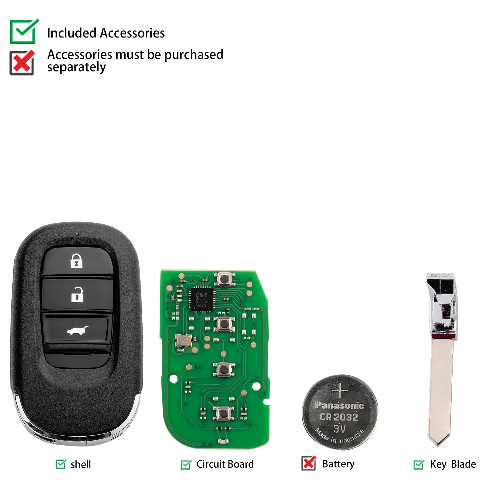 KEYDIY KD ZB46-3 Truck Universal Smart Remote Key 3 Buttons Compatible with Honda Type