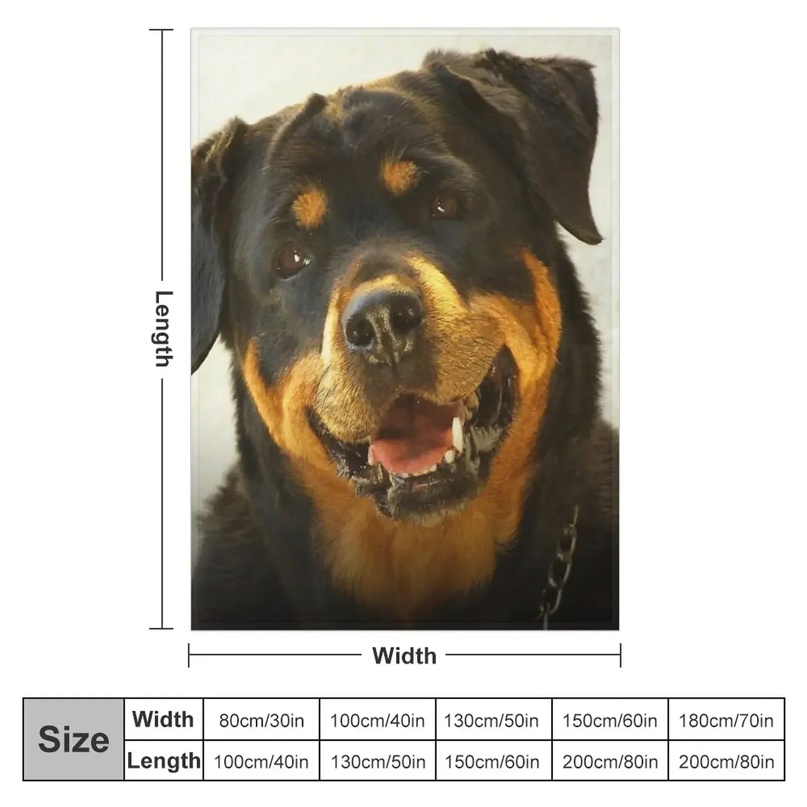 Rottweiler Throw Blanket Extra Large Throw Custom Decorative Throw Beautifuls Soft Summer Blankets