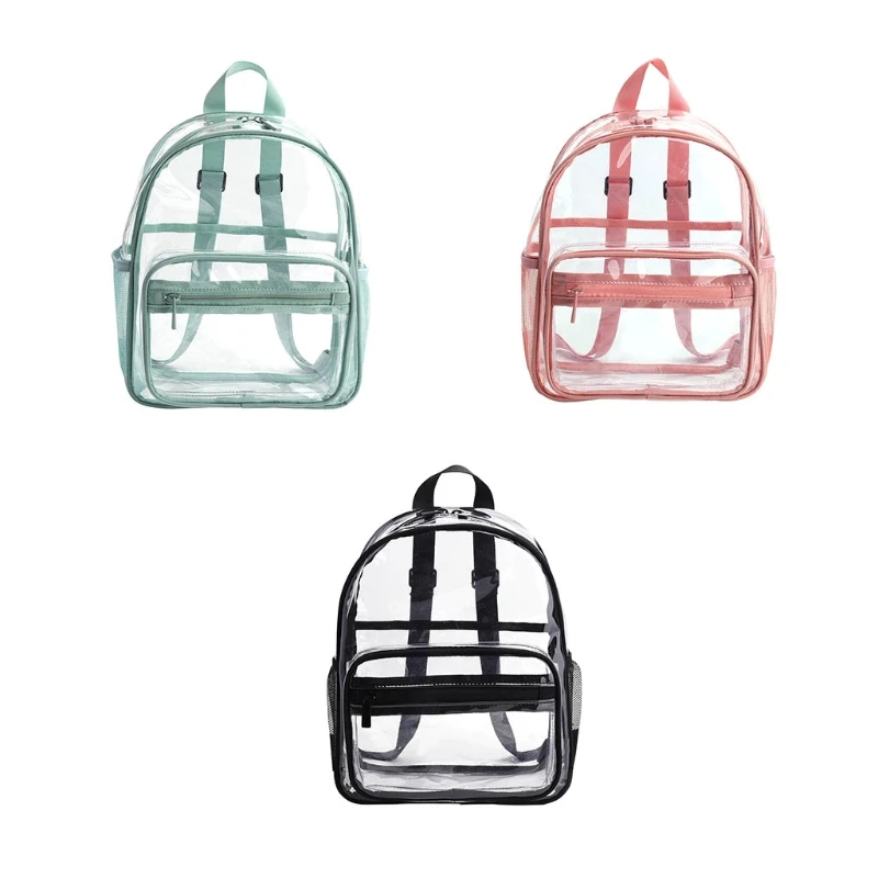 

Women Backpack Transparent PVC Bag Female Fashion College Students Bookbag