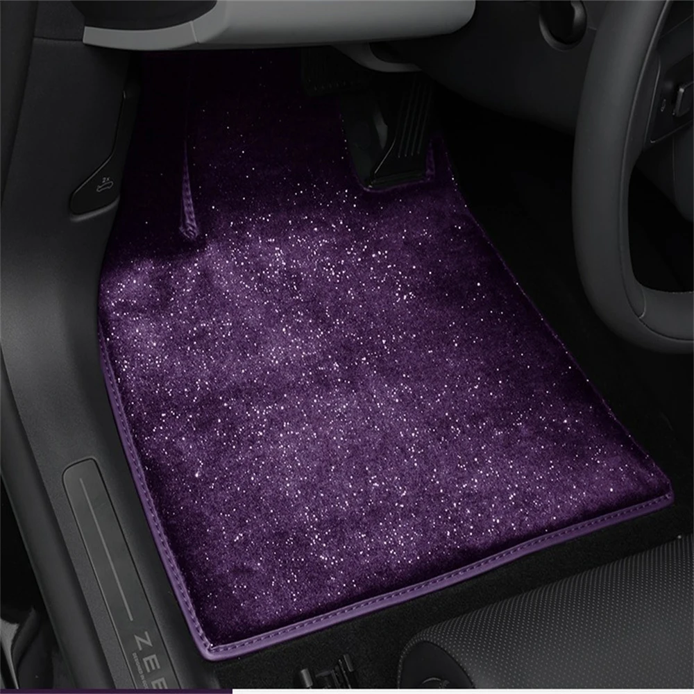 4PCS Starry Sky Blanket Custom Car Floor Mats For Toyota Camry Auto Carpets Foot Coche Accessorie Floor Liners Car Blankets