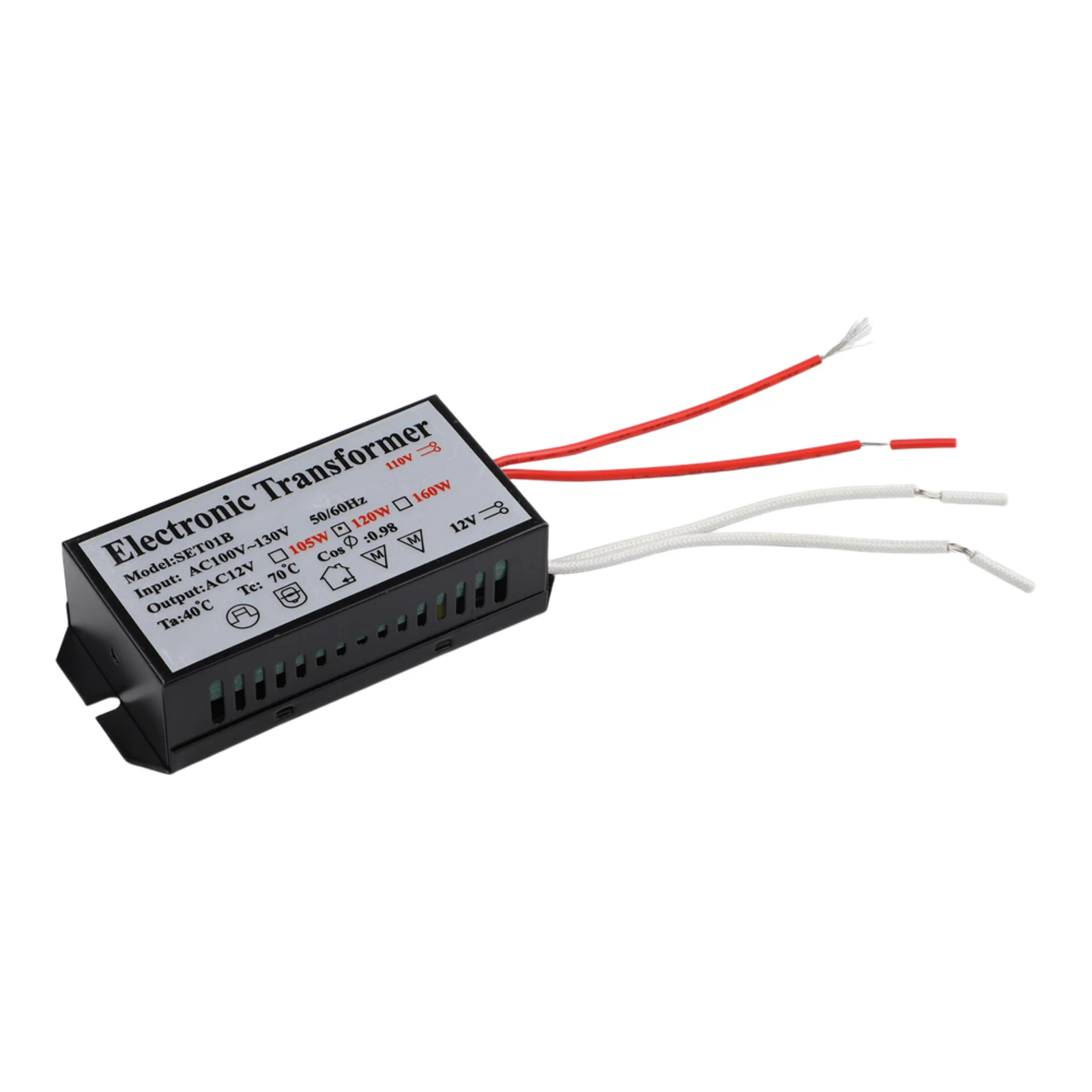 Electronic Transformer for Xenon and LED AC110V-130V Input AC12V Output 60W 120W 160W Power Options Electronic