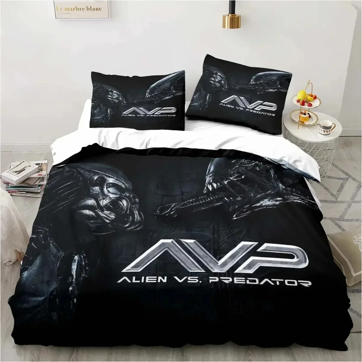 Alien Vs. Predator Predator Movie Bedding Set Single Double Queen King Size Duvet Cover Adult Boys Bedroom Bedspread Luxury Gift