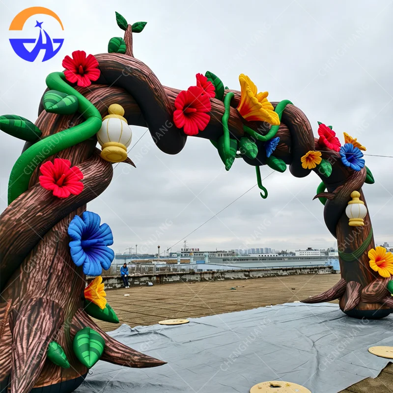 Custom Large Inflatable Flower Arch Model Outdoor Commercial Promotion Exhibition Event Advertising Decoration Prop
