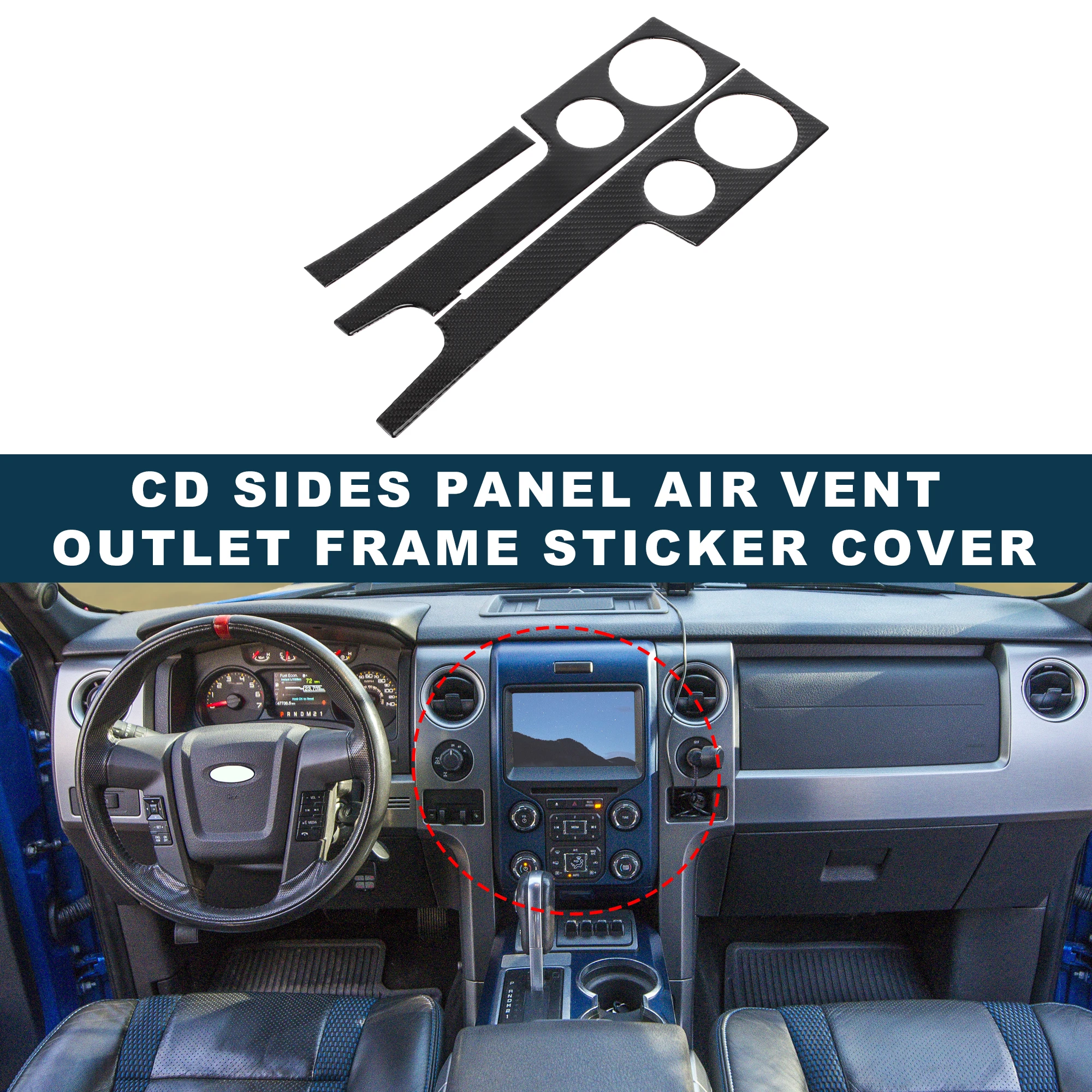 

UXCELL CD боковая панель вентиляционного отверстия рамка наклейка для Ford F-150 04-08 для Lincoln