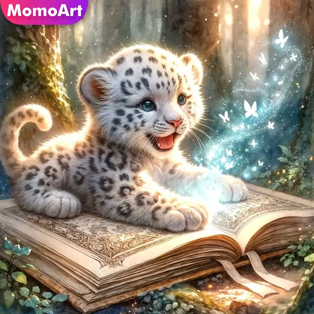 

Новинка! Алмазная мозаика Momoart: Леопард. Набор для алмазной вышивки DIY. Наборы для вышивания крестиком. Декор для стен.