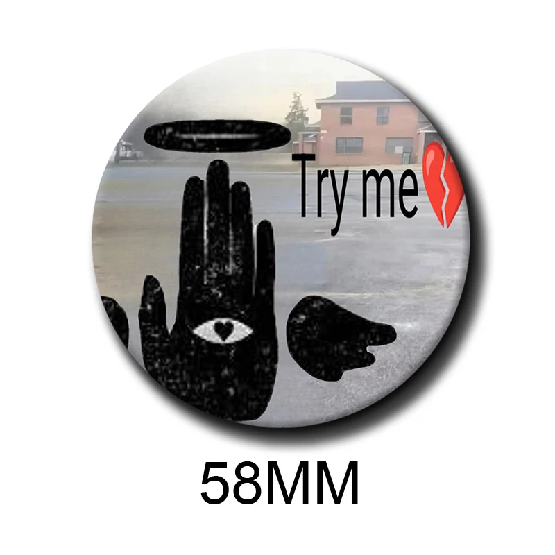 I Love Maretu Heart Enamel Pins Creativity Funny Images Text Button Badges Handmade Snap-in Brooch on Backpack Clothes Accessory