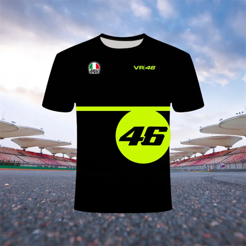 T-Shirt con stampa da uomo nuova di vendita calda 24/25 la più recente maglietta da moto Rossi estiva traspirante ad asciugatura rapida uniforme da