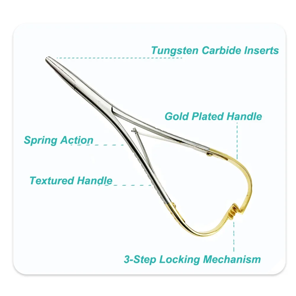 Standard Dental Needle Holder Tweezers Orthodontic Instrument Dentistry Product Stainless Steel Mathieu Needle Holder