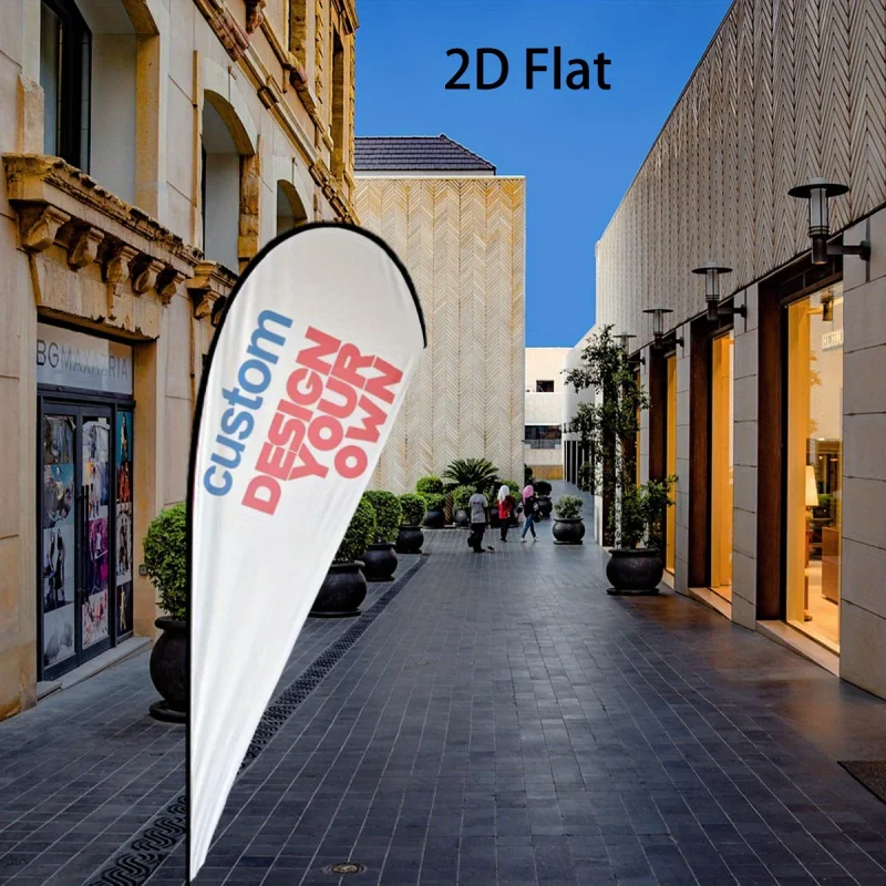 

Personalized Water Drop Flag Single/ Double Side Printing - Custom Image/ Photo, Create Your Advertising Flag (Only Flag)