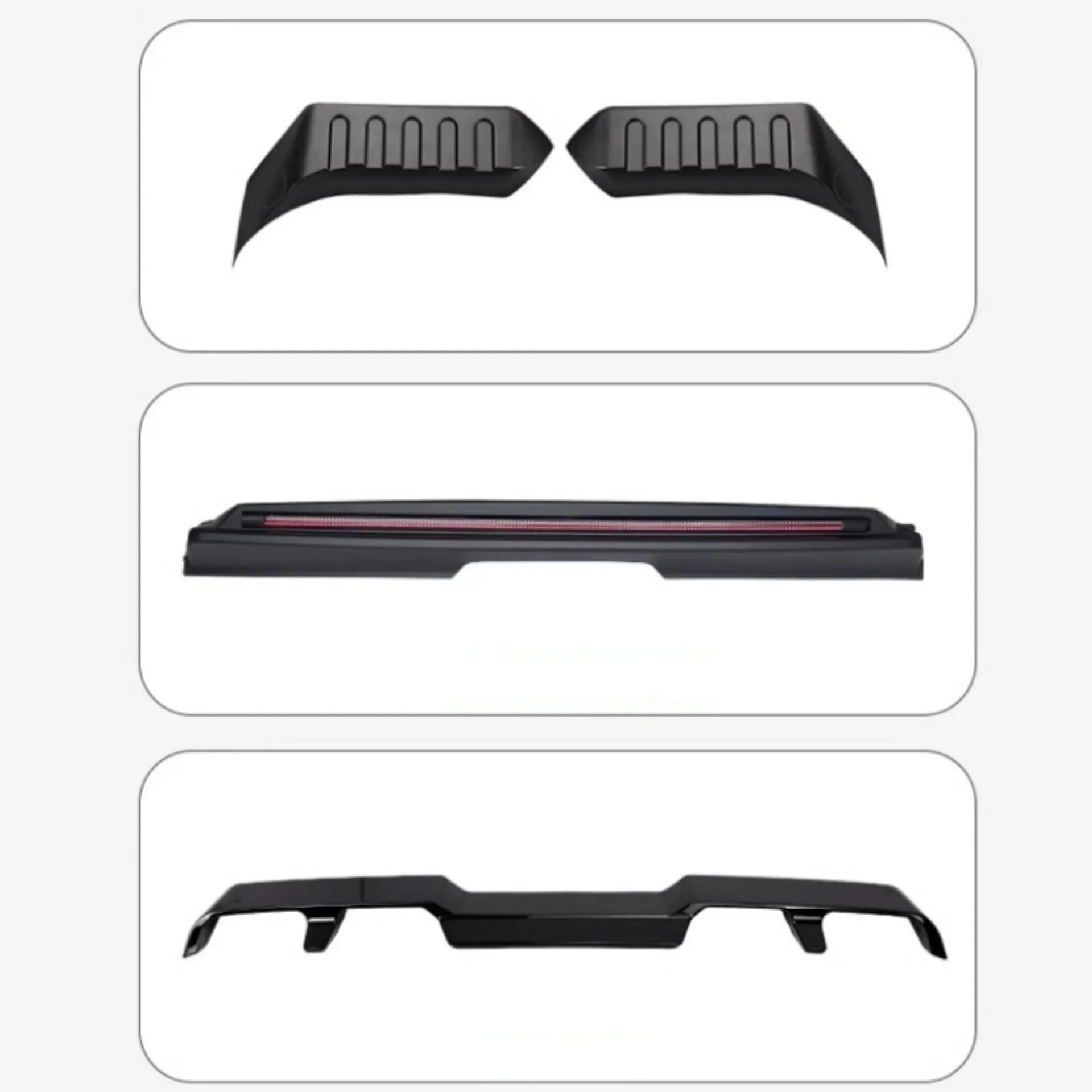 

Заднее крыло со светодиодной подсветкой для Tank 300, модифицированный новый стиль, внедорожный верхний светильник, стример, комплект кузова, автомобильные аксессуары