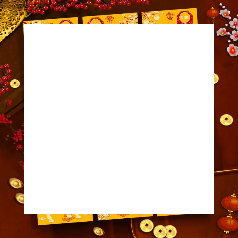 6 قطعة مغلف أحمر Chienses السنة الجديدة مغلفات المال شنطة هدايا هونغباو محظوظ حقيبة المال مهرجان الربيع نوفيل تشينو 2026