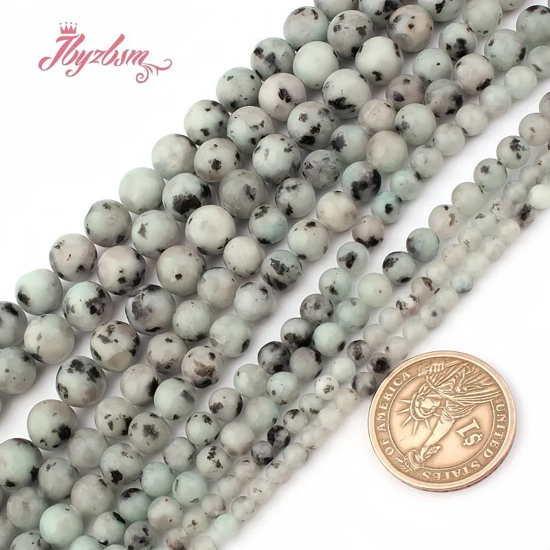 4 6 8 10 12mm Smooth Round Beads Blue Tianshan Stone Beads For DIY Loose Accessory Jewelry Making Necklace Bracelets Strand 15