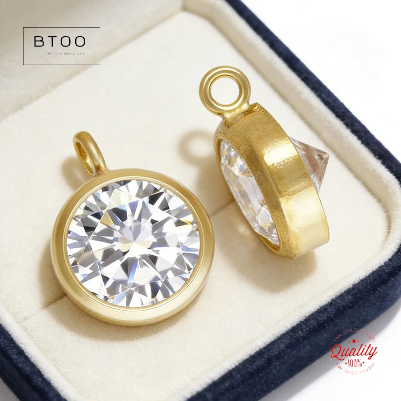 

14K Gold Filled Moon Charm Gold Pendant For Bracelet Necklace Earring DIY Accessories Tarnish Resistant Jewelry Findings