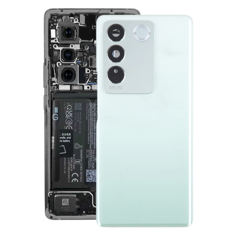 Battery Back Cover for vivo V27 / V27 Pro with Camera Lens Cover Phone Rear Housing Case Replacement