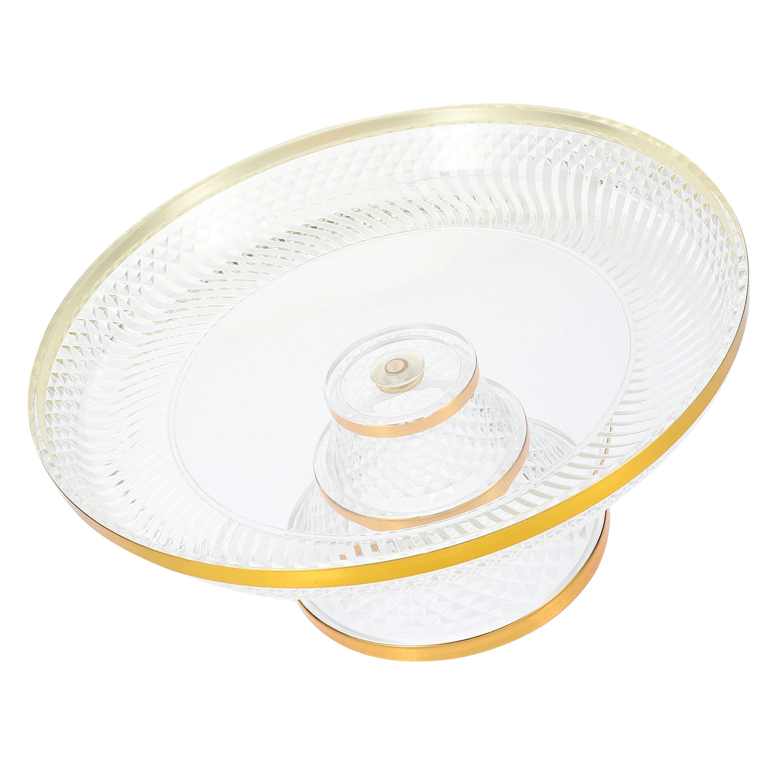 

Acrylic Cake Stand Tray Footed Plates Food Serving Pan Decorative Bowl Fruit Dish Transparent Snack Plate Modern Display Stand