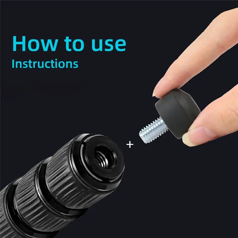 T23C Foot Pad Anti-Slip 3/8 Inch Screw Feet Spike 3/8 Inch Screw Tripod Monopod Foot Pad Feet Spike For Camera Tripod Photograph