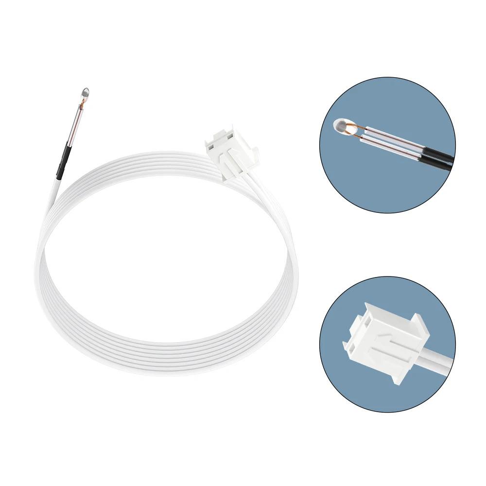 RAMPS 1M 100K ohm NTC Glass Sealed Thermistor Temperature Sensor 3950 With Cable XH2.54-2P For 3D Printer Extruder Hotend