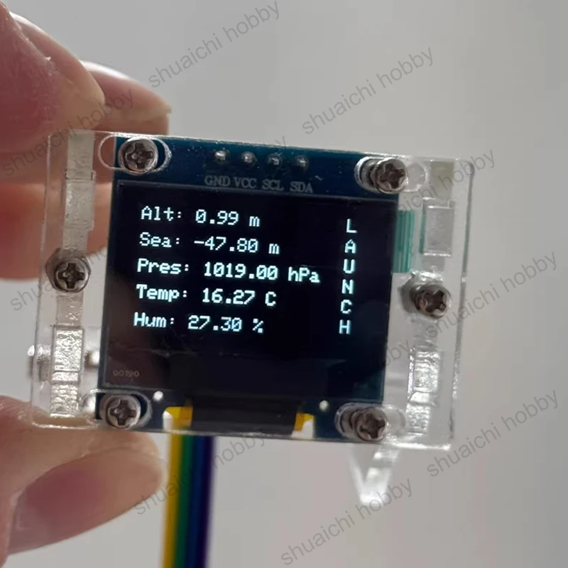 1 قطعة RC نموذج صاروخ مقياس الارتفاع/بارومتر ث الذكية الاستشعار الضغط/درجة الحرارة/رطوبة رصد في الوقت الحقيقي الارتفاع عرض نوع-C بالطاقة