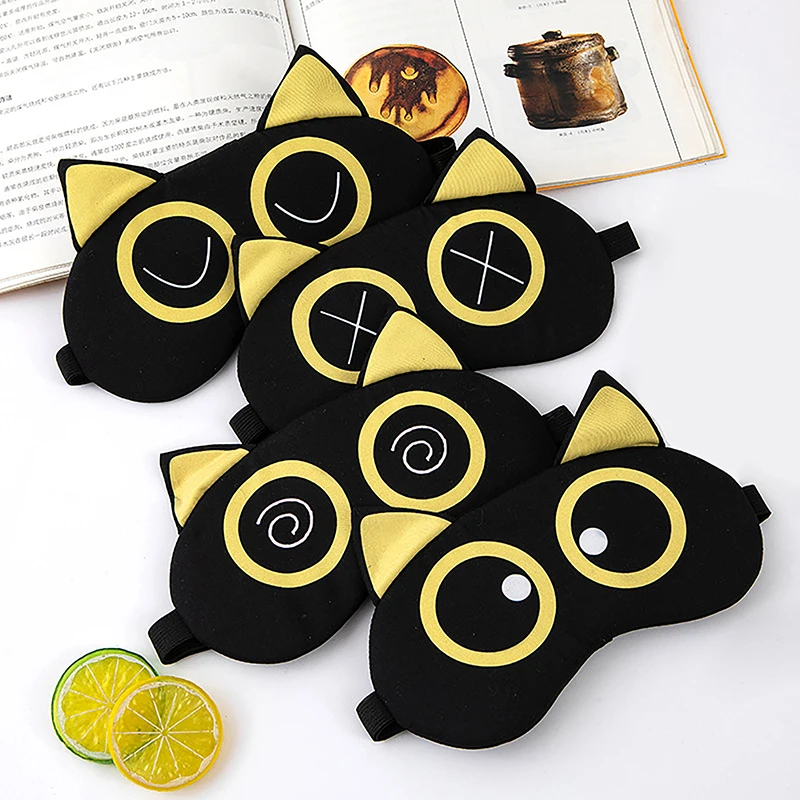 Cartoon Sleep Eye Mask Cute Funny Anime Eye Cover Sleeping Mask Kids Eye Shade Band Blindfolds Sleep Aids Travel Rest Eyepatch