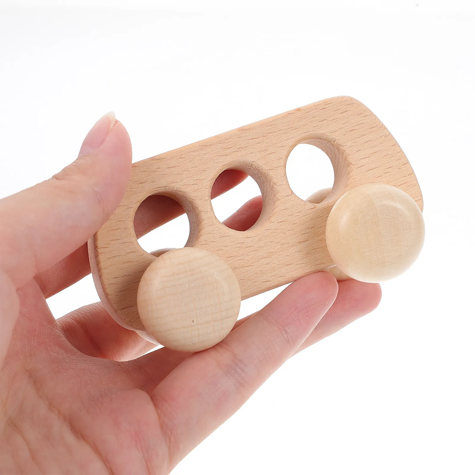 

Деревянная машинка-каталка с гладкой ручкой для развития хватательных навыков у младенцев, развивающая игрушка для малышей и подарок на день рождения