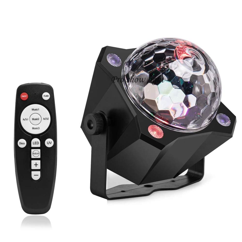 Luci per feste Disco Ball Light telecomando LED UV Light Magic Ball Stage Lighting Effect per Dj Home Room Dance Holiday Decor
